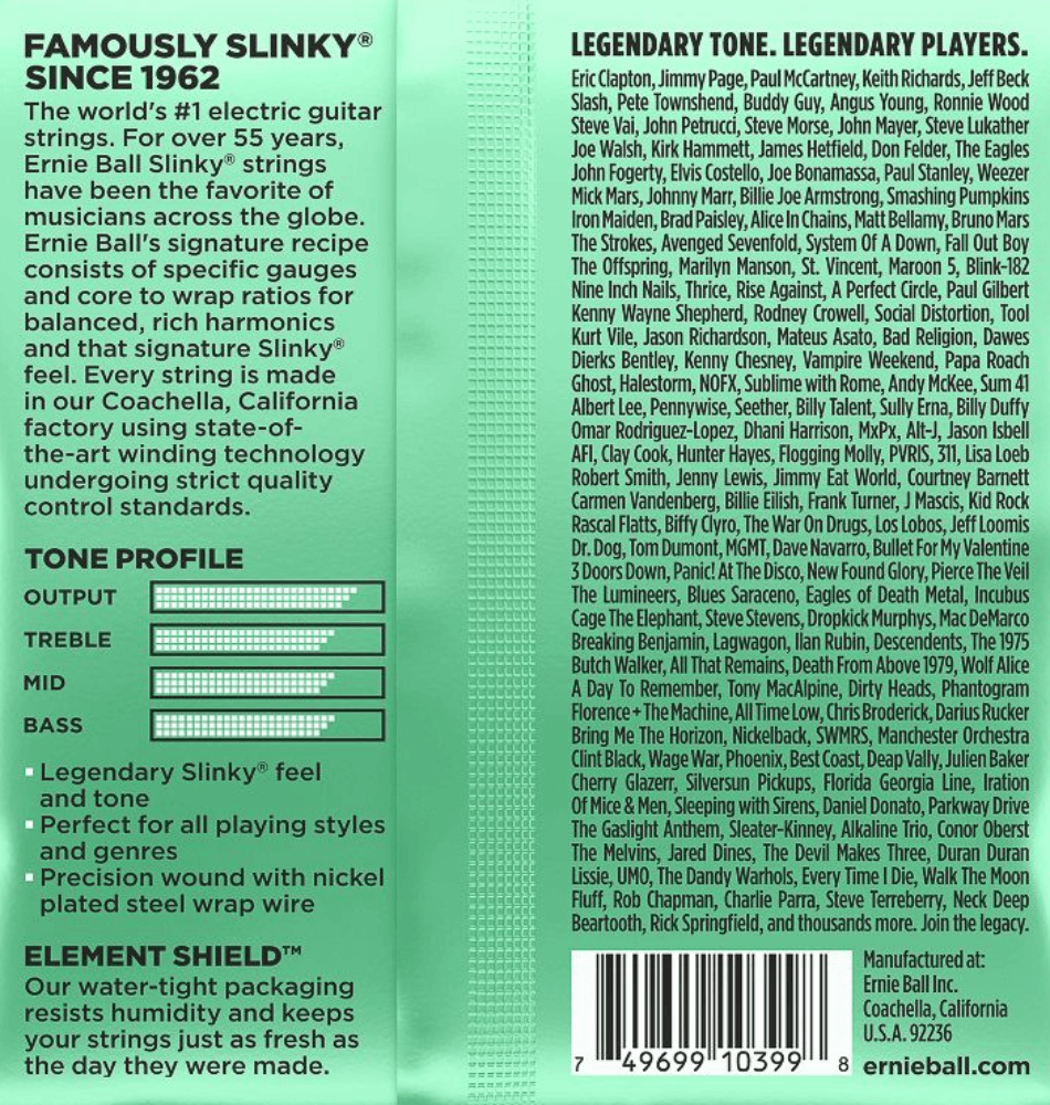 Ernie Ball Hyper Slinky Nickel Wound Electric Guitar Strings 8-42 Gauge