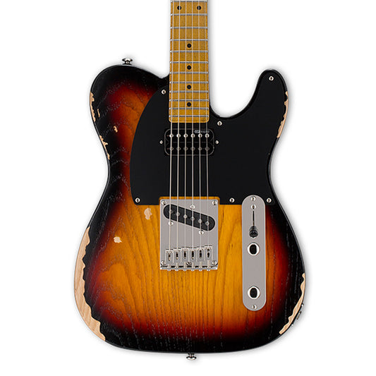 ESP LTD TE 254 in Distressed in 3 Tone Sunburst