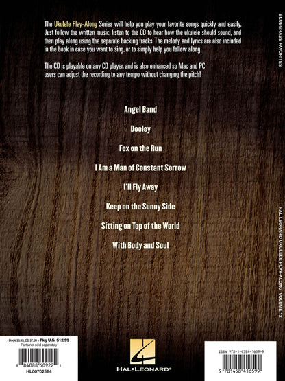 Bluegrass Favorites Ukulele Play Along Volume 12 Bk/Cd