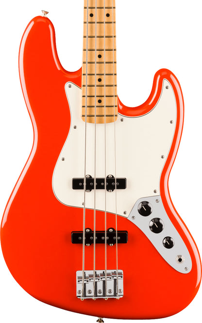 Fender Player II Jazz Bass, Maple Fingerboard in Coral Red