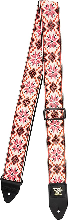 Ernie Ball Classis Jacquard Guitar Or Bass Strap in Cinnamon Needlepoint