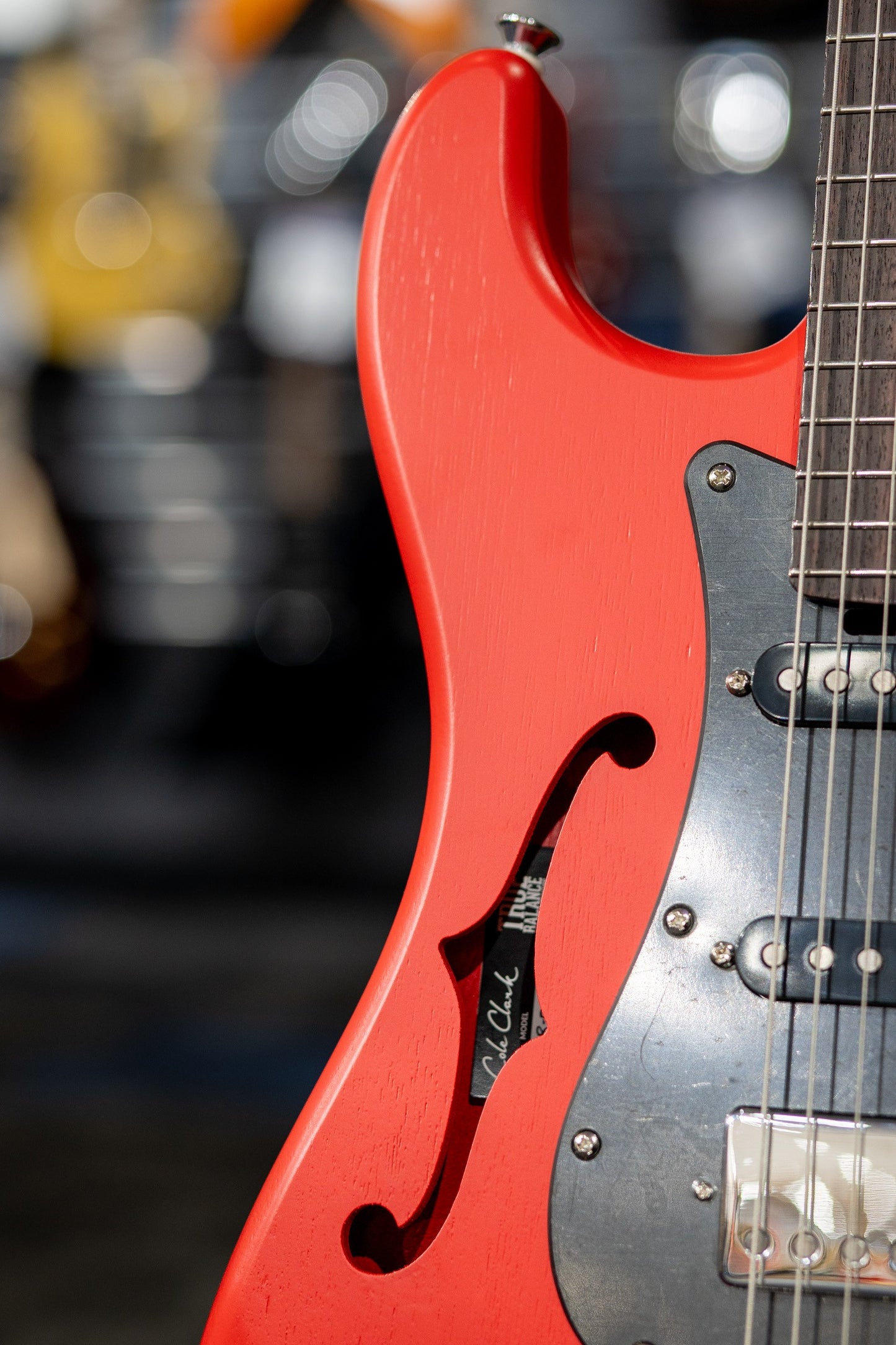 Cole Clark HB Hollow Baby, HSS, Black Pickguard in Red