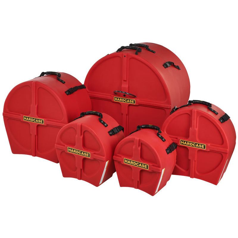 Hardcase Lined Red Drum Case Set