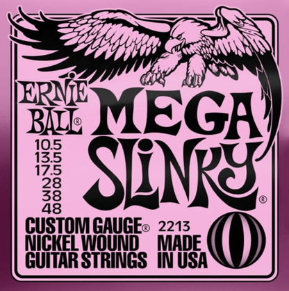 Ernie Ball Mega Slinky Nickel Wound Electric Guitar Strings 10.5-48 Gauge