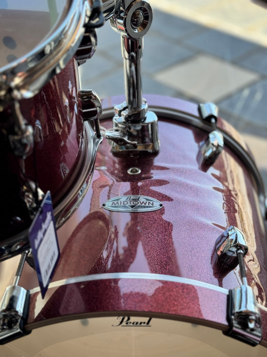Pearl Midtown 16" Shell Pack (10T, 13FT, 16BD, 13S) in Black Cherry Glitter | EX-DEMO