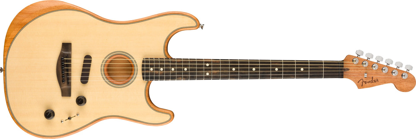 Fender American Acoustasonic Stratocaster, Ebony Fingerboard in Natural