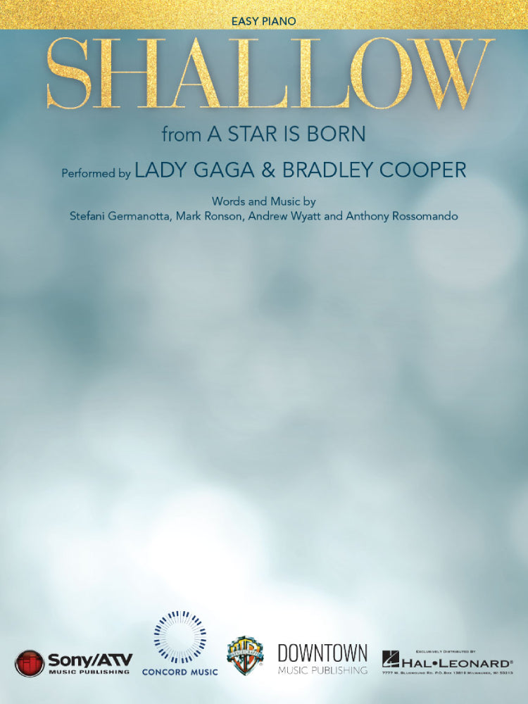 Shallow From A Star Is Born Easy Piano S/S