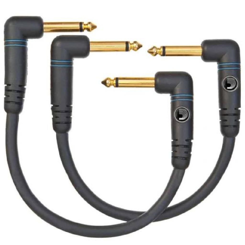D'Addario Planet Waves Custom Series 6'' Right Angle Patch Cable 2 Pack