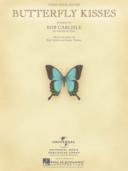 Bob Carlisle Butterfly Kisses PVG Single Sheet