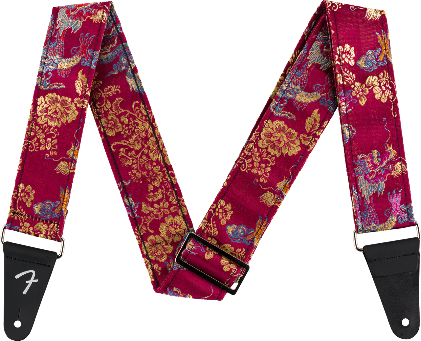 Fender Satin Dragon Strap in Wine