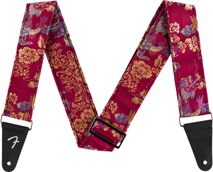 Fender Satin Dragon Strap in Wine
