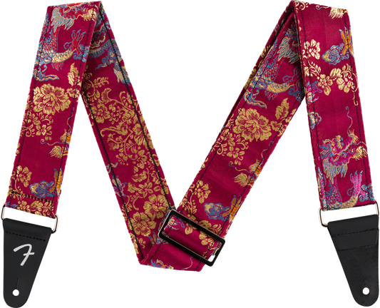 Fender Satin Dragon Strap in Wine