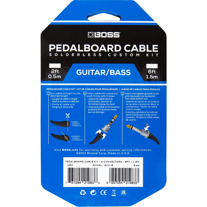 Boss Solderless Pedalboard Cable Kit 6 Connectors