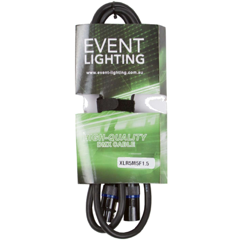 Event Lighting XLR5M5F1.5 - 5-pin DMX Cable (1.5m)