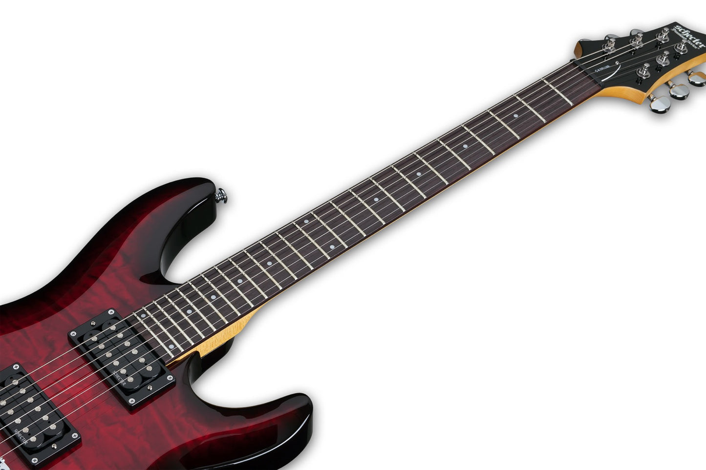 Schecter C 6 Plus in See Thru Cherry Burst