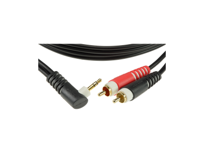Klotz AY7A0300 3m Angled Y Cable TRS 3.5mm To 2xRCA