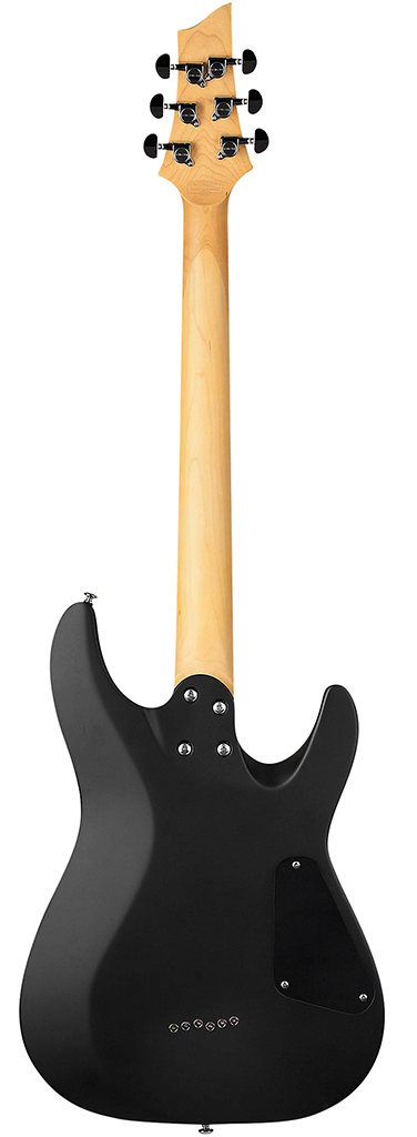 Schecter C-6 Deluxe Left Handed Electric Guitar in Satin Black