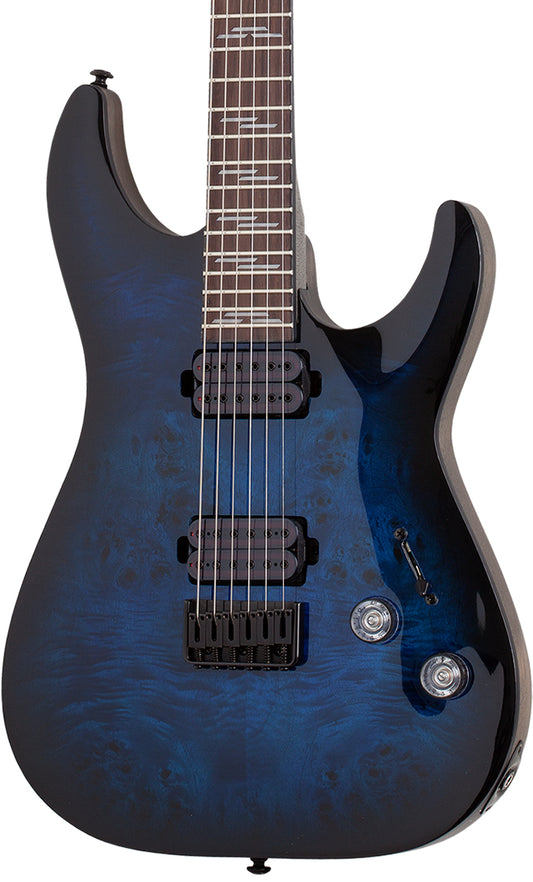 Schecter Omen Elite 6 in See Thru Blue Burst