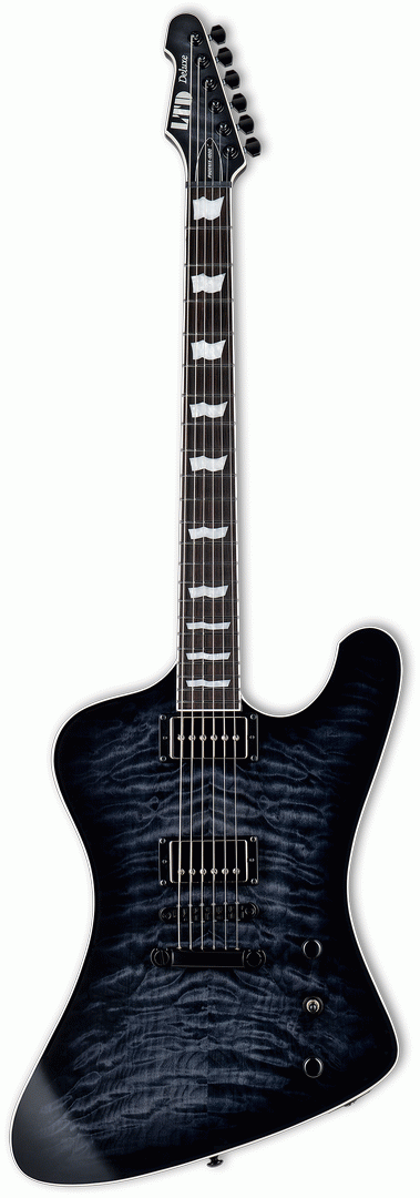 ESP LTD Phoenix-1000 QM in See-thru Black Sunburst