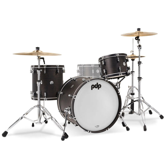 PDP Concept Maple Classic 3-Piece 22" Shell Pack with DW 6000ULPK Hardware Pack in Ebony Stain with Ebony Hoops