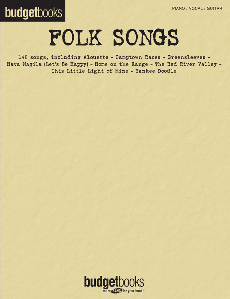 Folk Songs Budget Books PVG
