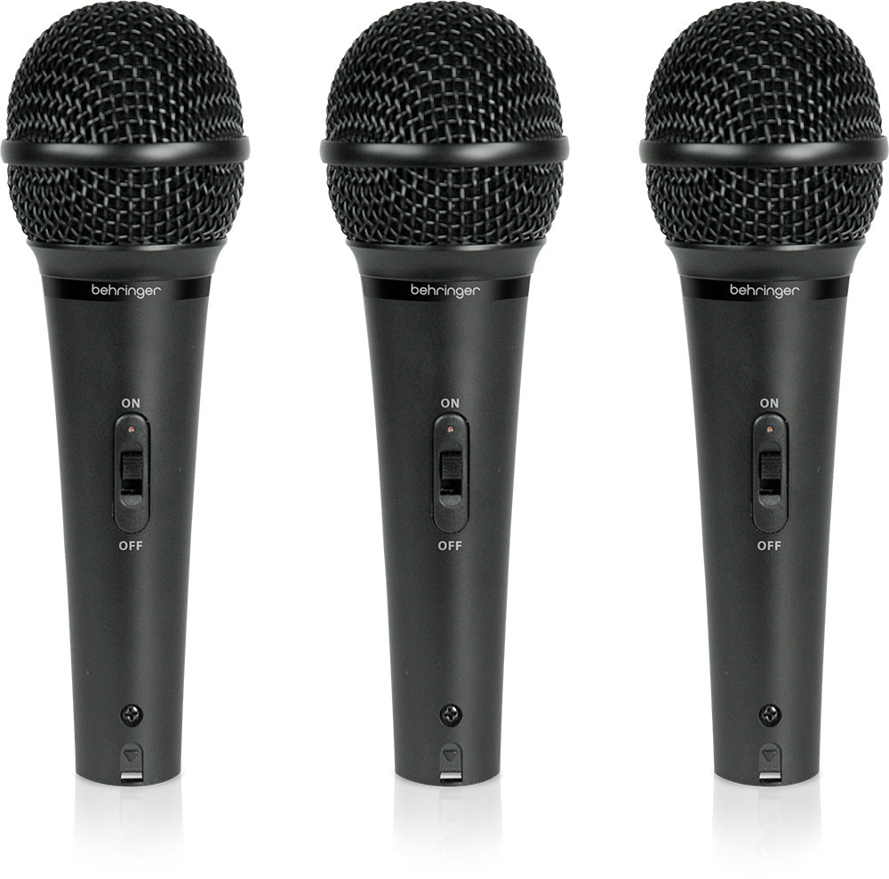 Behringer Ultravoice XM1800S 3 Pack Dynamic Cardioid Mics