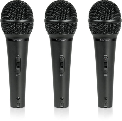 Behringer Ultravoice XM1800S 3 Pack Dynamic Cardioid Mics