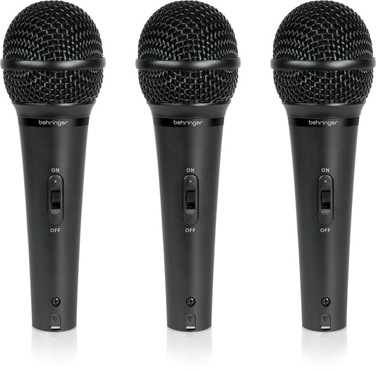 Behringer Ultravoice XM1800S 3 Pack Dynamic Cardioid Mics