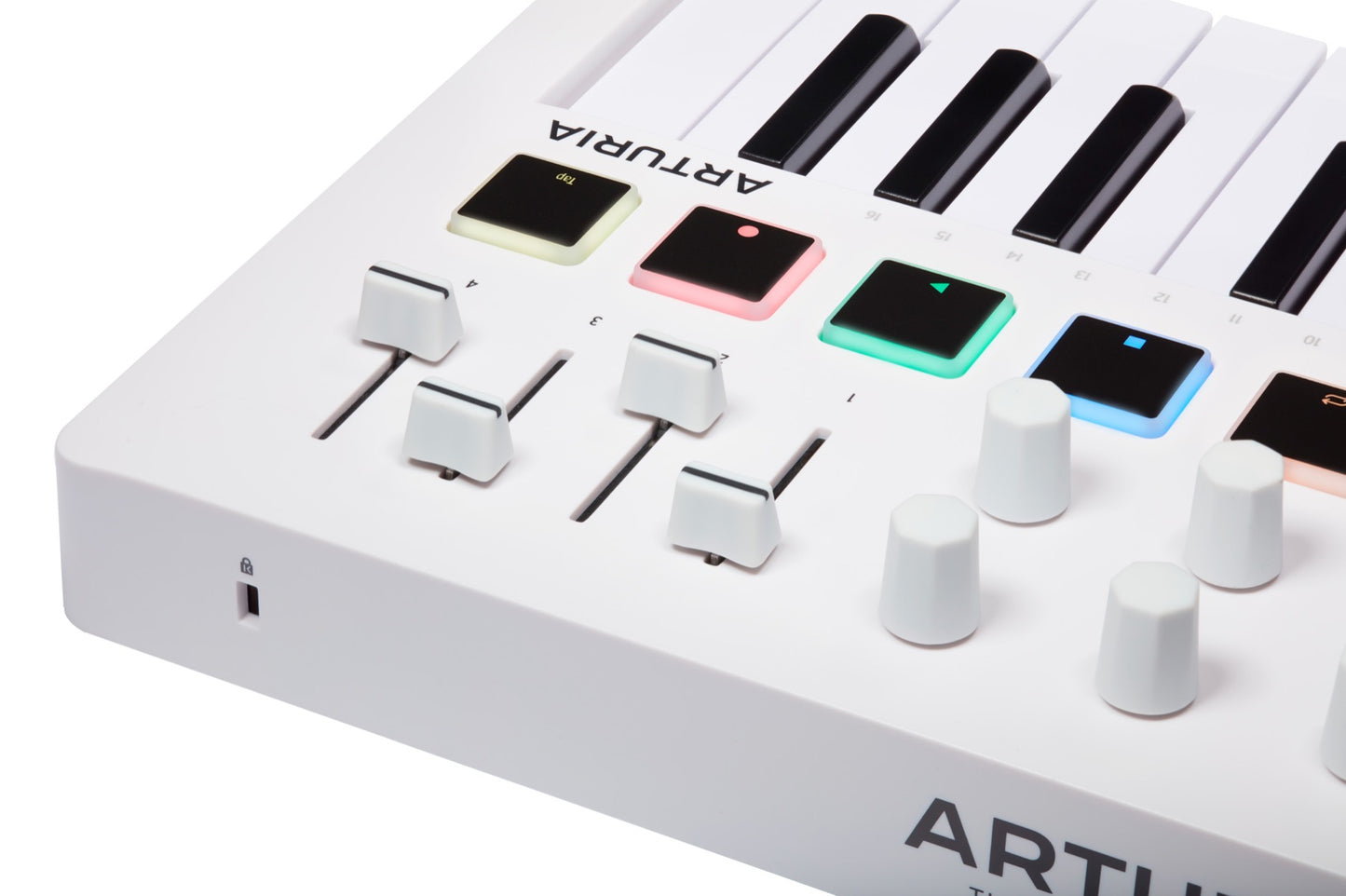 Arturia MiniLAB 3 Compact MIDI Keyboard & Pad Controller in White