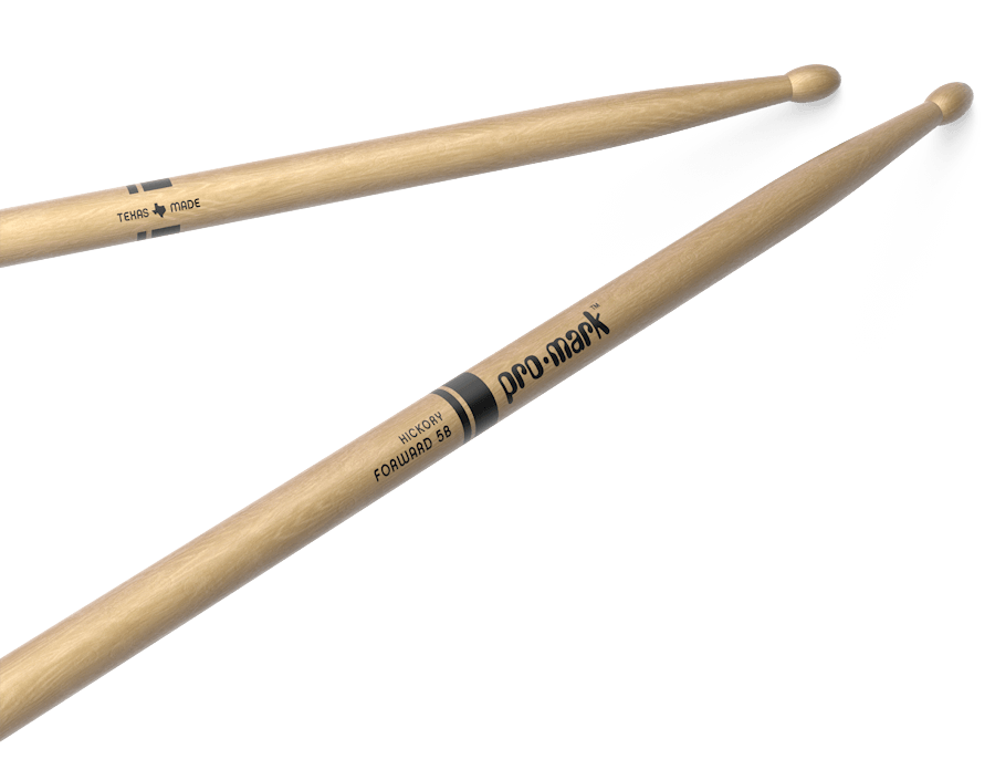 Promark Forward 5B Lacquered Hickory Wood Tip Drumsticks