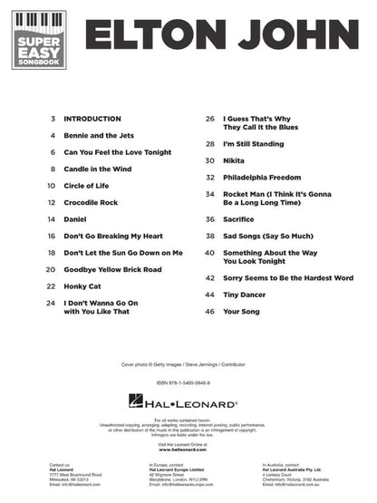 Elton John Super Easy Songbook