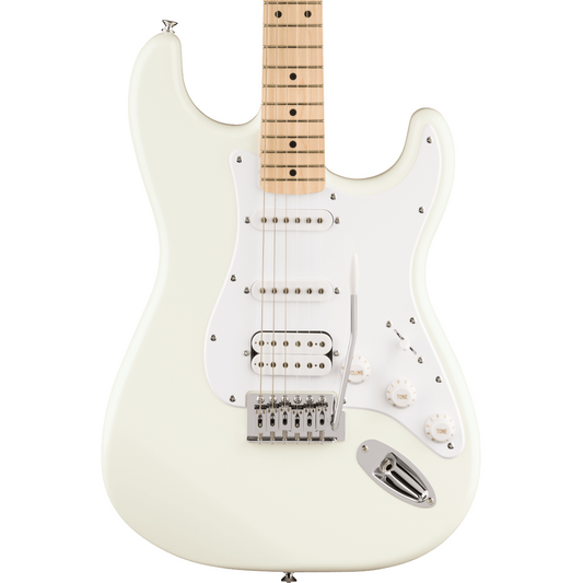 Squier FSR Squier Sonic Stratocaster HSS, Maple Fingerboard, White Pickguard in Arctic White