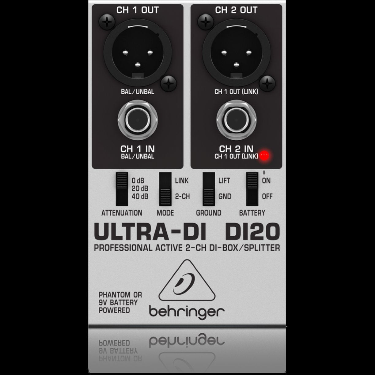 BEHRINGER ULTRADI DI20 Professional Active 2 Channel DI Box and Splitter