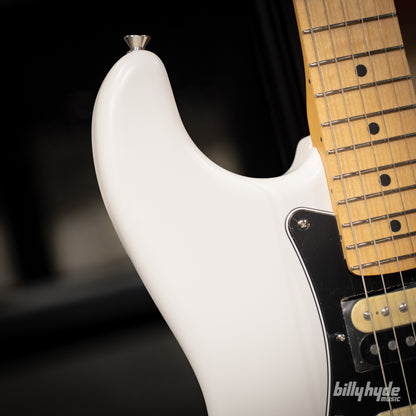 Fender Made in Japan FSR Hybrid II Stratocaster HSH, Maple Fingerboard in Satin White - Billy Hyde Music Exclusive