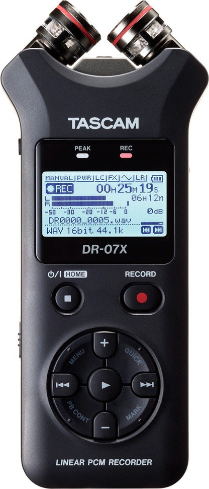 Tascam DR 07X Stereo Handheld Digital Audio Recorder and USB Audio Interface