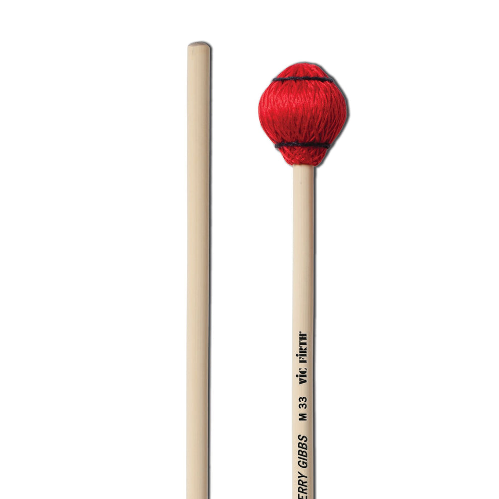 Vic Firth M33 Terry Gibbs Hard Signature Keyboard Mallet in Red Cord