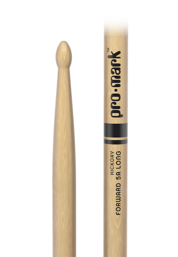 Promark Classic Forward 5A Long Lacquered Hickory Wood Tip Drumsticks