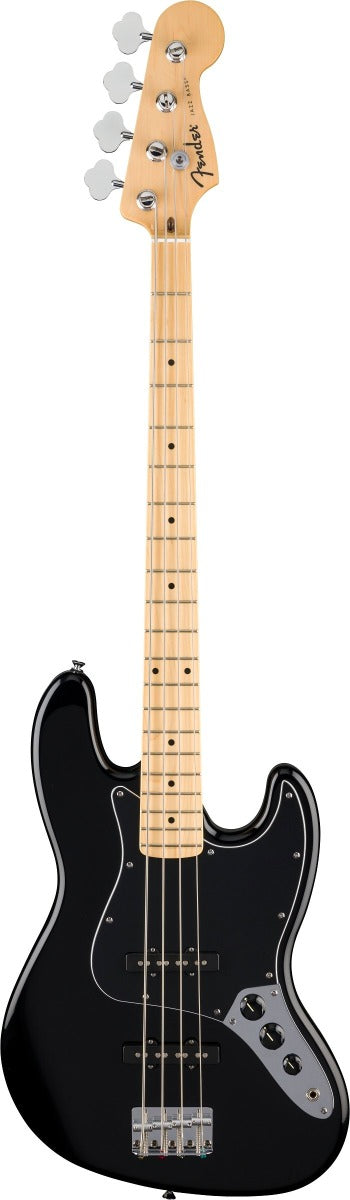Fender Standard Jazz Bass, Maple Fingerboard, Black Pickguard in Black