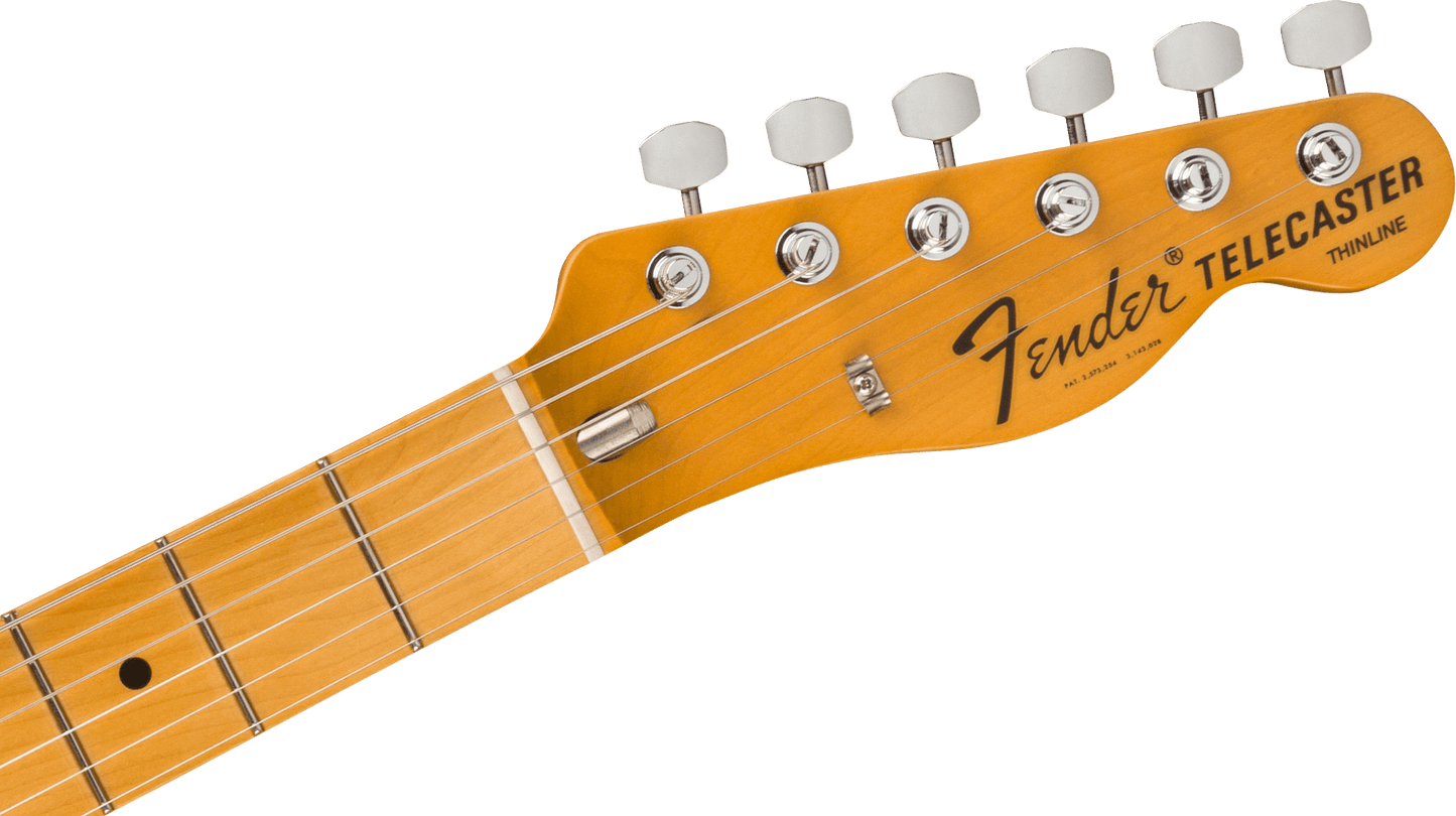 Fender American Vintage II 1972 Telecaster Thinline, Maple Fingerboard in Lake Placid Blue