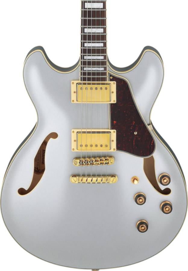 Ibanez Artcore AS73G Semi Hollow Electric Guitar in Moonstone Silver Flat