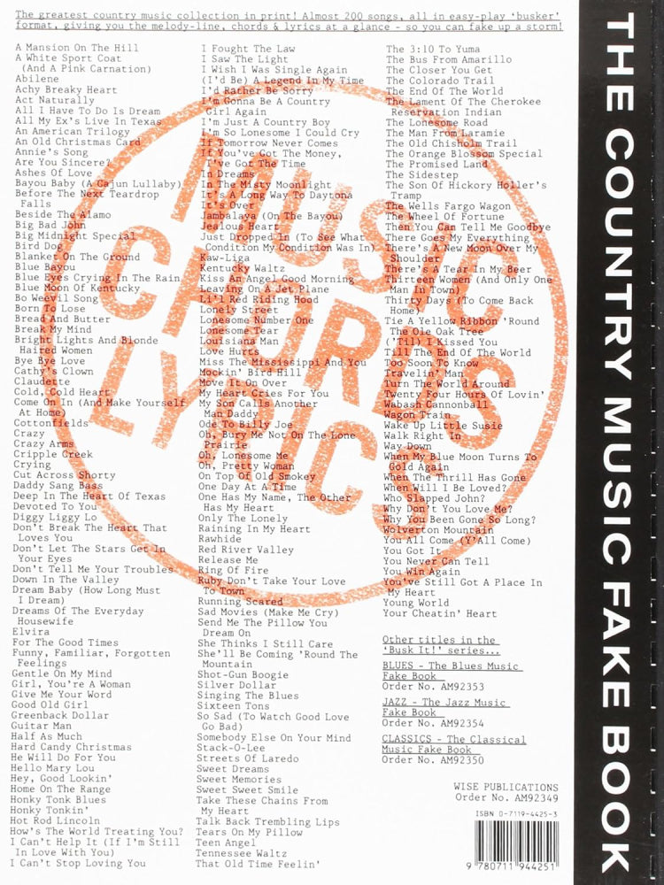 Busk It Country Fake Book