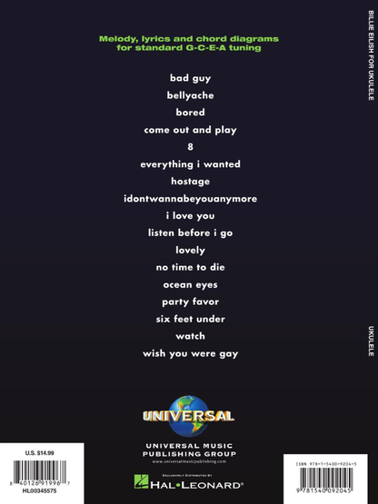 Billie Eilish for Ukulele 17 Songs to Strum & Sing