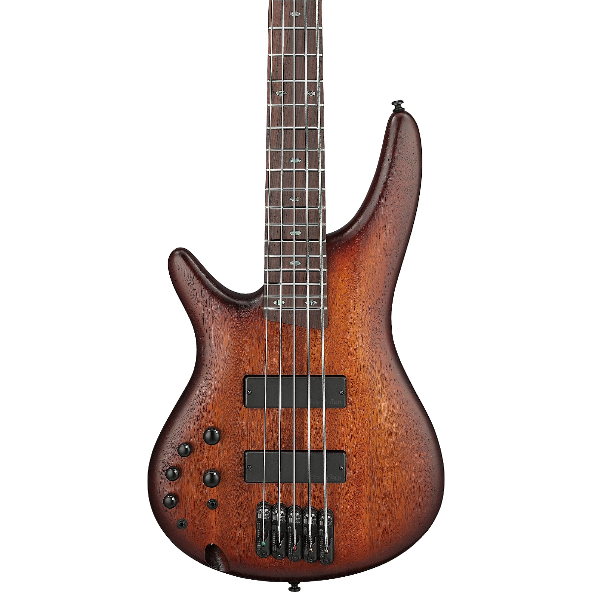 Ibanez SR505AL 5-String Left Handed Electric Bass Guitar in Mahogany Brown Burst Low Gloss