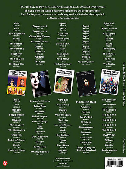 It's Easy To Play Keane Hopes And Fears PVG