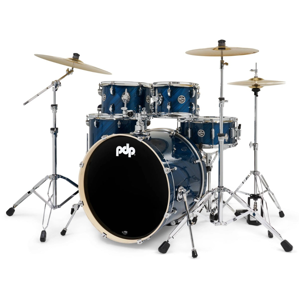 PDP MainStage 5pc Drum Kit w/Paiste Cymbals & Stool in Twisted Blue