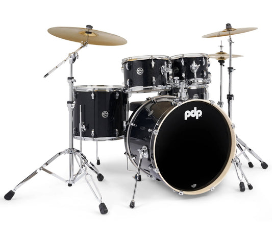 PDP MainStage 5pc Drum Kit w/Paiste Cymbals & Stool in Black Onyx