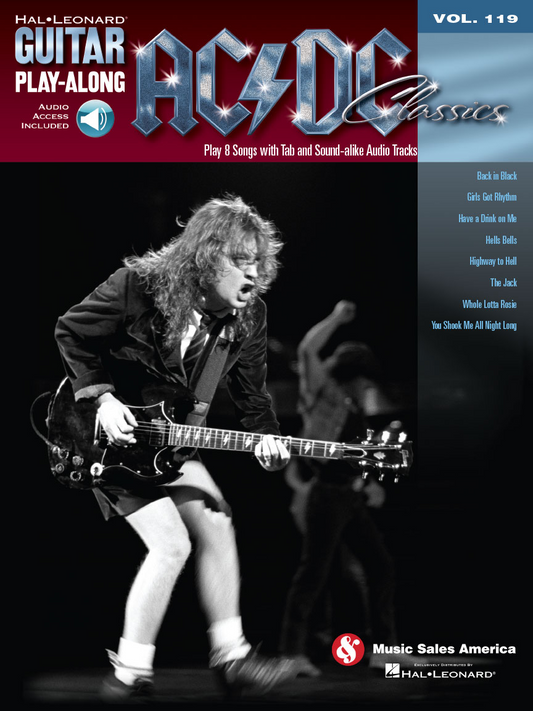 AC/DC Classics Guitar Play Along Volume 119 Book & OLA