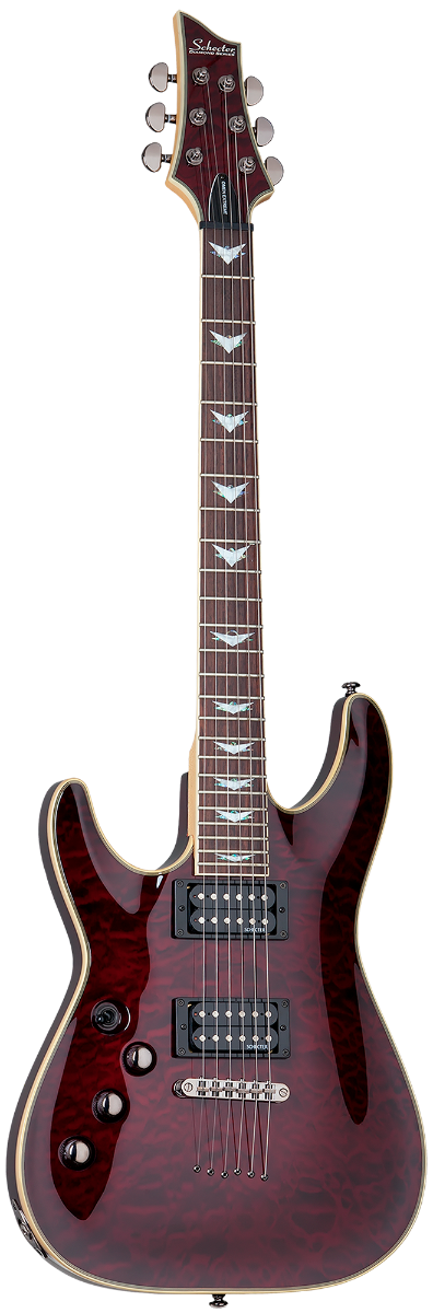 Schecter Omen Extreme 6 Left Handed in Black Cherry