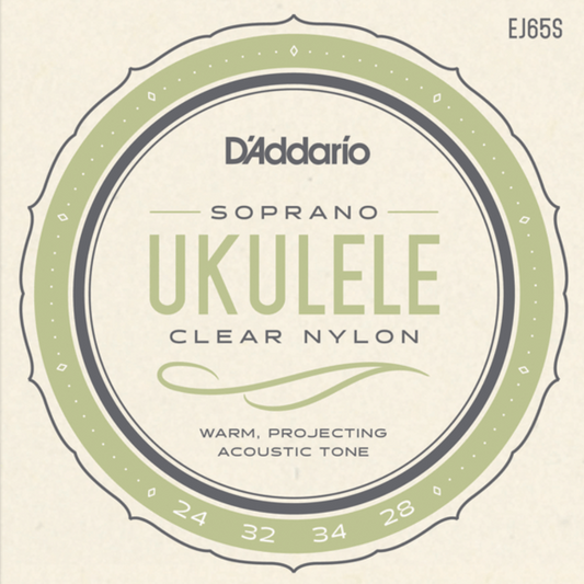D'Addario EJ65S Pro Arte Custom Extruded Nylon Ukulele Strings Soprano