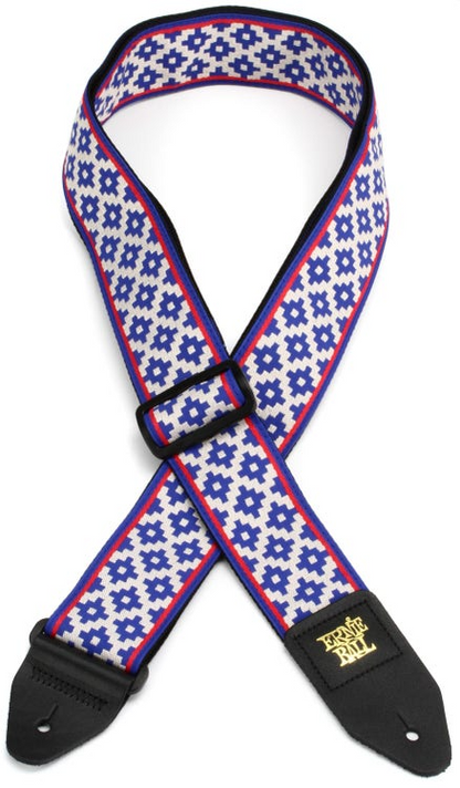Ernie Ball Classis Jacquard Guitar Or Bass Strap in Blue Crux